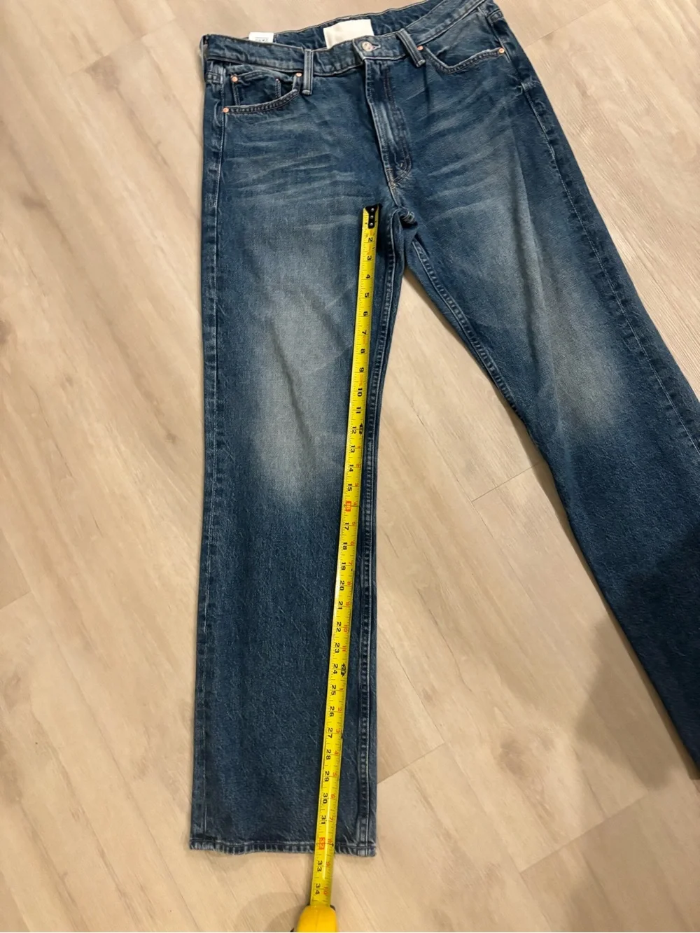MOTHER Straight-Leg Jeans in Early Blue Wash